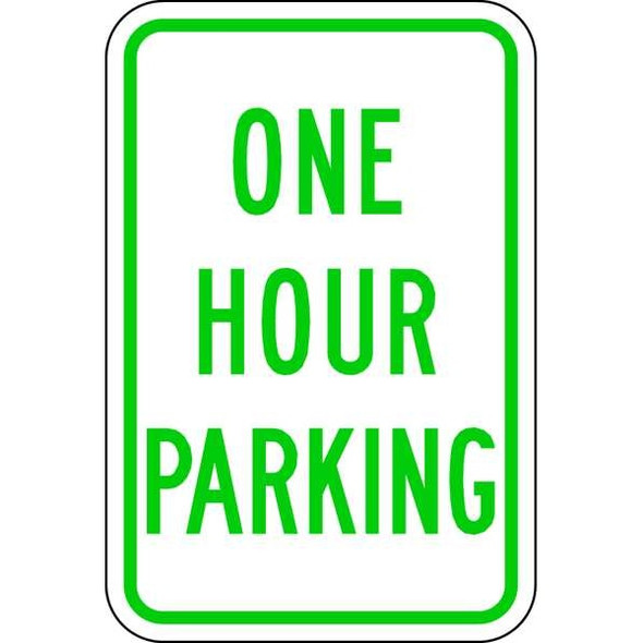 Lyle One Hour Parking Parking Sign,18" x 12, LR7-42-12HA LR7-42-12HA