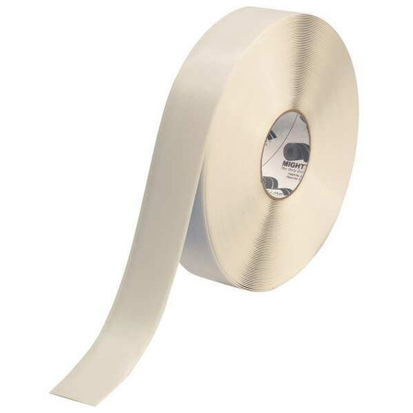 Floor Marking Tape, vinyl, No Legend, White, 2 in W., 55 mil Thickness