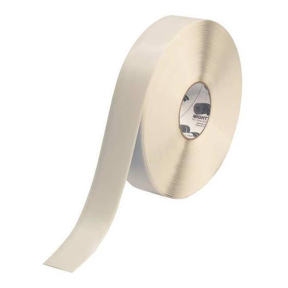Floor Marking Tape, vinyl, No Legend, White, 2 in W., 55 mil Thickness