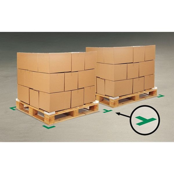 Mighty Line Floor Marking Tape, vinyl, No Legend, Green, 2 in W., 55 mil Thickness, 100 PK GREENT