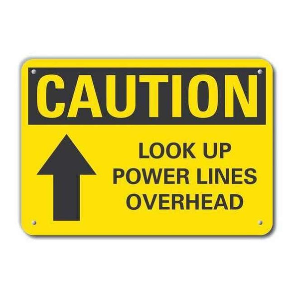 Caution Sign,Recycled Aluminum,10 in. H, LCU3-0122-RA_14x10