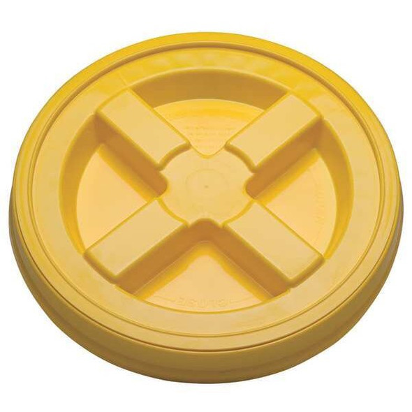 Manufacturer Varies Plastic Pail Lid, Dia 12-3/8 In, Yellow GA5Y