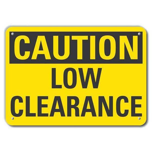 Lyle Rflctv Low Clearance Caut Sign,10x14in LCU3-0225-RA_14x10