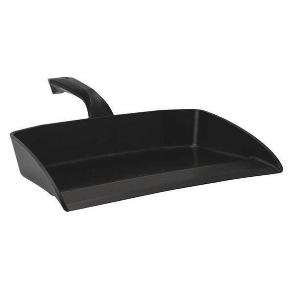 Vikan Hand Held Dust Pan, Black, Polypropylene, Overall Width: 13" 56609