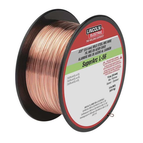 Lincoln Electric MIG Welding Wire,L-56,.030,Spool ED030631