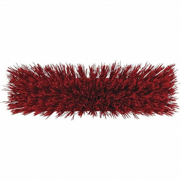 Vikan 12 in Sweep Face Broom Head, Stiff, Synthetic, Red 29154