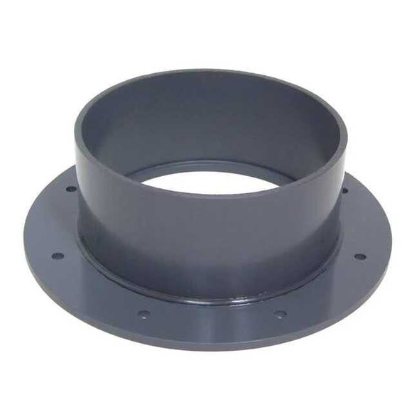 Flange Adapter, 12 in Duct Dia, Type I PVC, 16" L, 3-3/4" H