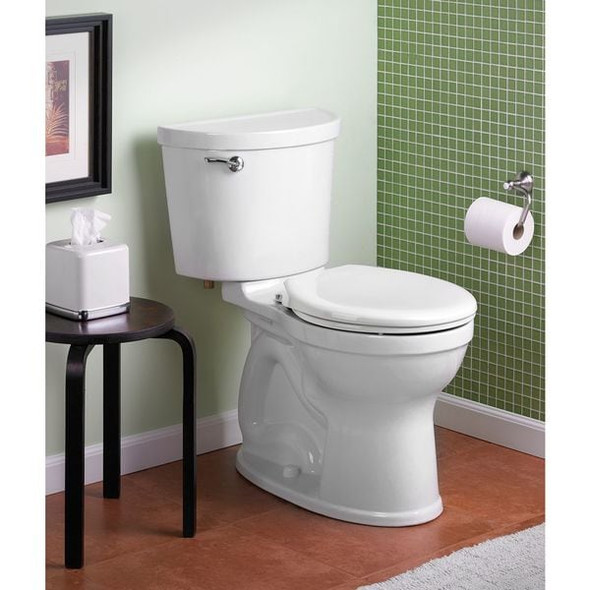 American Standard Toilet Bowl, 1.6 gpf, Gravity Fed, Floor Mount, Elongated, White 3195A101.020