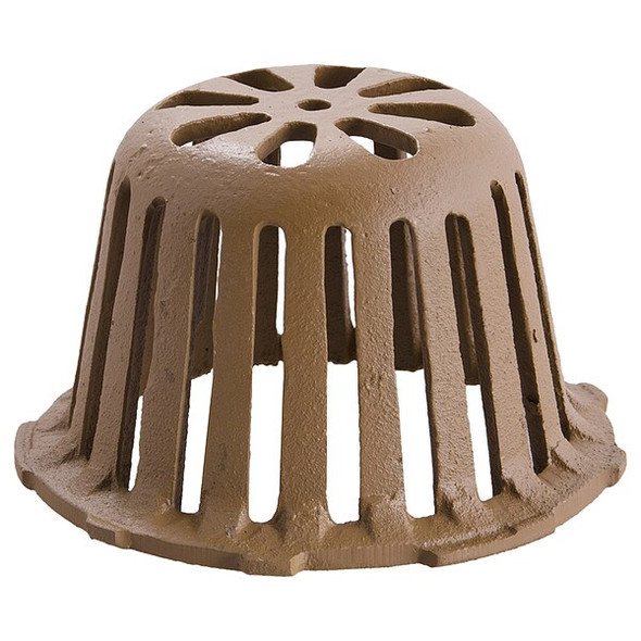 Roof Drains Dome Strainer, Cast Iron, Polyethylene, 6 11/16 in