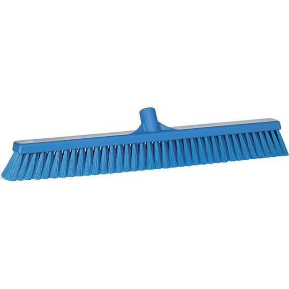 Vikan 24 in Sweep Face Broom Head, Soft, Synthetic, Blue 31993