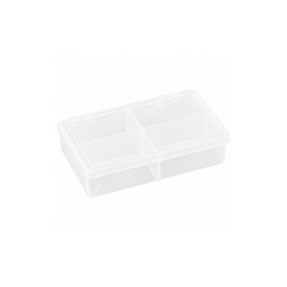 Compartment Box with 4 compartments, Plastic, 1 3/16 in H x 2-5/8 in W