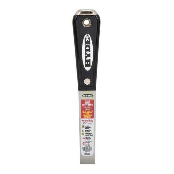 Hyde Putty Knife,Straight,Carbon Steel,3/4"W 02565
