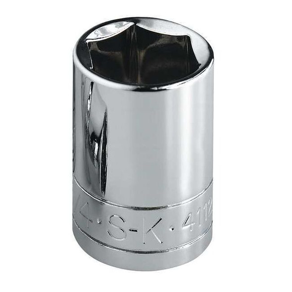 1/2 in Drive, 25mm Metric Socket, 6 Points,  Steel, Chrome, 25 mm