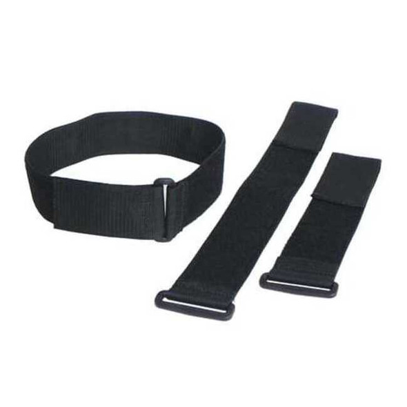 Cinch Strap, No Adhesive, 24 in, 2 in W, Black, 10 PK