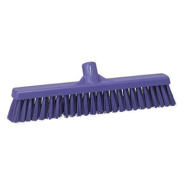 Vikan 24 in Sweep Face Broom Head, Soft, Synthetic, Purple 31998
