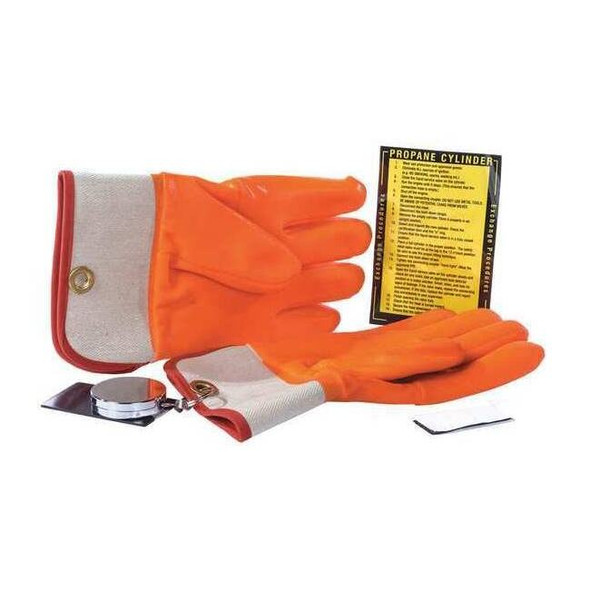 Ideal Warehouse Innovations Propane Gloves,PVC,Orange,1/2" W 70-1030