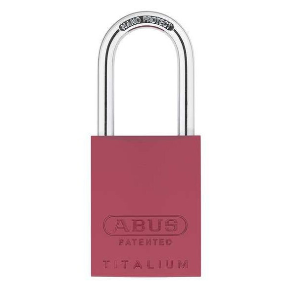 Abus Keyed Padlock, 29/32 in,Rectangle,Red 83AL/40 (200) KA Red