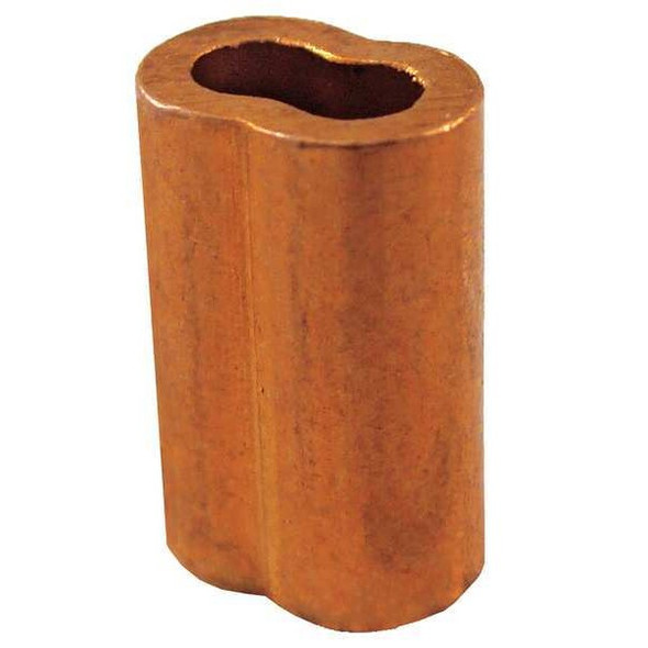Loos Wire Rope Oval Sleeve,3/64 in,Copper SL2-1.5