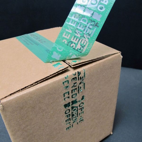 Novavision Tamper Evident Tape, Green, 2Inx180Ft PST2G-61A-180