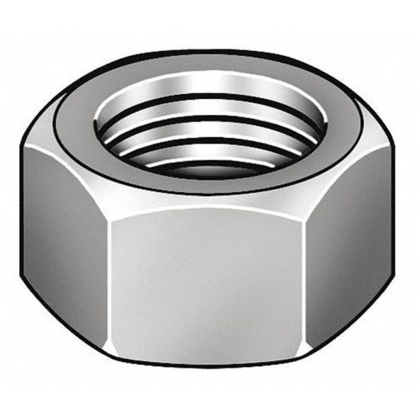 Hex Nut, 1-1-8"-7, Steel, Grade 2, Hot Dipped Galvanized, 31-32 in Ht, 5 PK  U08111.112.0001