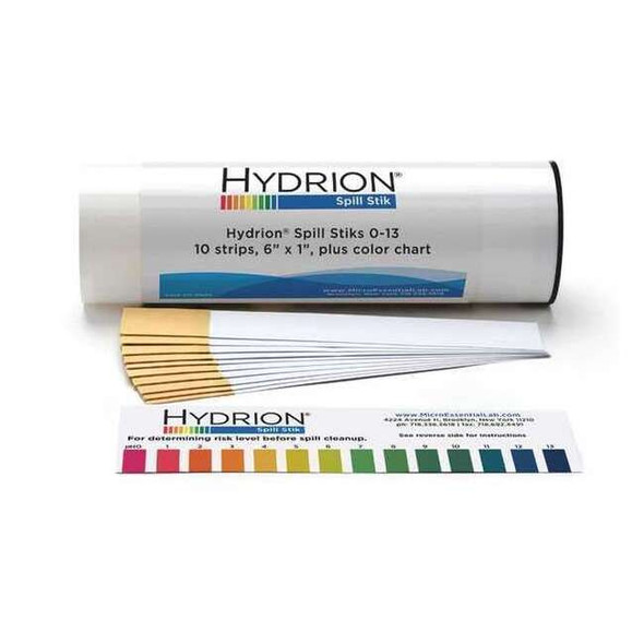 Hydrion pH Testing Sticks,0-13,10 Sticks, PK10 DS-8020