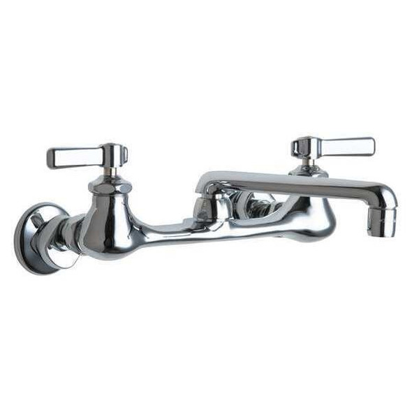 Straight Kitchen Faucet, Manual, 7-1/4" to 8-3/4" Mount, 2 Hole Commercial