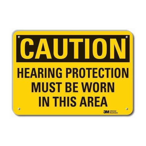 Lyle Caution Sign,10 in. H,Aluminum, LCU3-0399-RA_14x10 LCU3-0399-RA_14x10