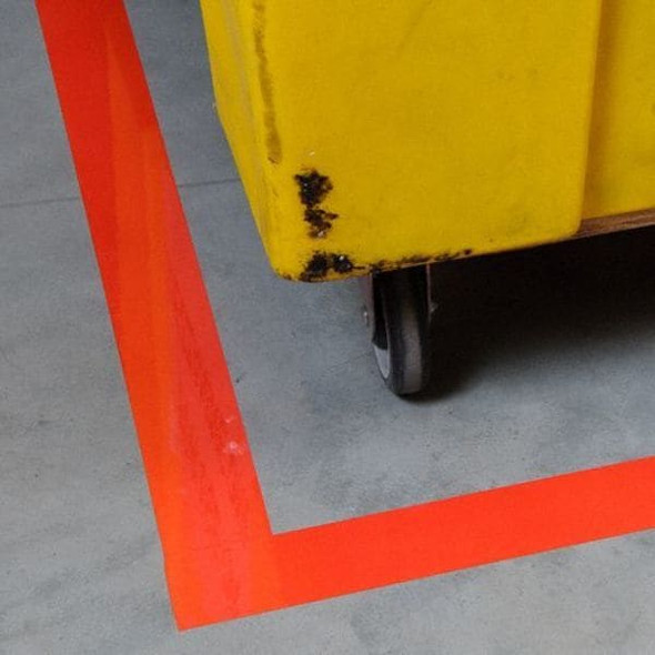 Brady Floor Marking Tape, Polyester, No Legend, Red, 2 in W., 8 mil Thickness 104313