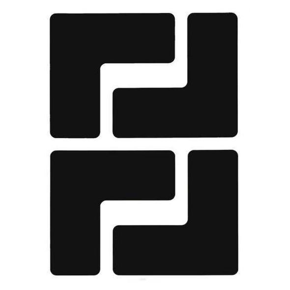 Brady Floor Tape,Black,2 inx5 in,L,PK20 104434 Brady Floor Tape,Black,2 inx5 in,L,PK20 104434