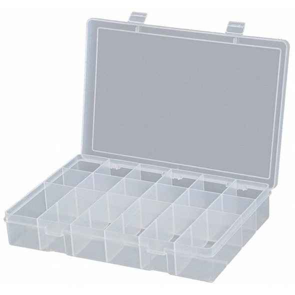 Durham Mfg CompartmentBox,13.125inW,9inL,Clear LP18-CLEAR