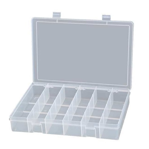 Compartment Box with 6 compartments, Plastic, 2 5/16 in H x 13-1/8 in W