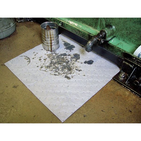 Brady Sorbent Roll, 38 gal, 30 in x 150 ft, Universal, Gray, Polypropylene MRO350