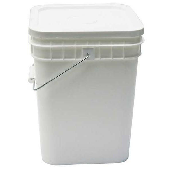Manufacturer Varies Pail,Polyethylene,White With Lid GSQ2140W