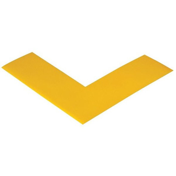 Floor Marking Tape, vinyl, Solid, Yellow, 2 in W., 55 mil Thickness, 100 PK