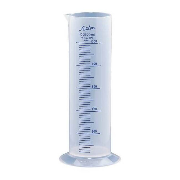 Manufacturer Varies Graduated Cylinder, 1000mL, Polypropylene 537835-1000