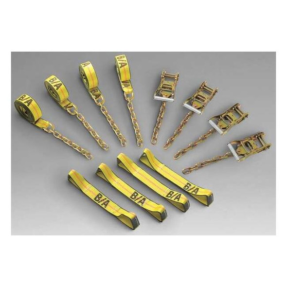 B/a Products Co Tie Down Strap,Sewn-Eye,Yellow 38-200C