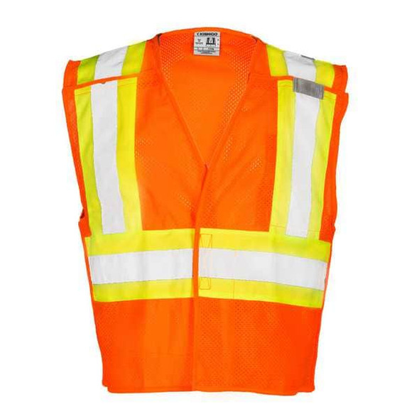 Kishigo 5XL Class 2 Breakaway High Visibility Vest, Orange 1176-5X