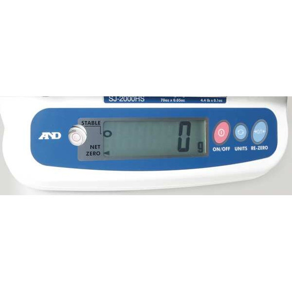 A&d Weighing Digital Compact Bench Scale 2000g/4.4 lb. Capacity SJ-2000HS