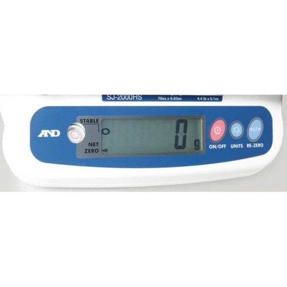 A&d Weighing Digital Compact Bench Scale 2000g-4.4 lb. Capacity SJ-2000HS