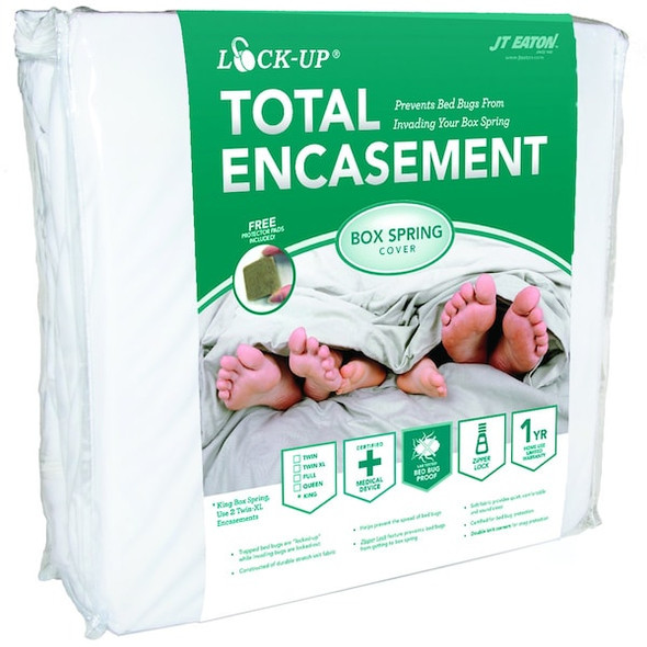 Lock-Up Mattress/Box Spring Protector,60"W,White 80QUBOX