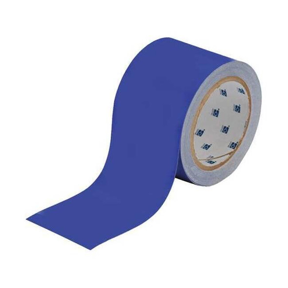 Floor Marking Tape, Polyester, No Legend, Blue, 2 in W., 8 mil Thickness