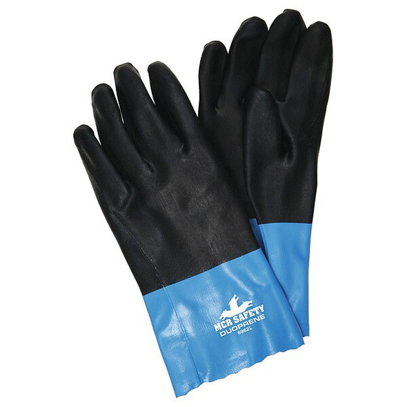 Mcr Safety Chemical Gloves,L,12"L,Blue/Blk,PR 6962L Mcr Safety Chemical Gloves,L,12"L,Blue/Blk,PR 6962L