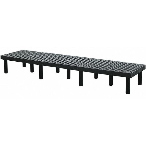Structural Plastics Dunnage Rack,1400 lb.,HDPE,96 W x 24 D D9624