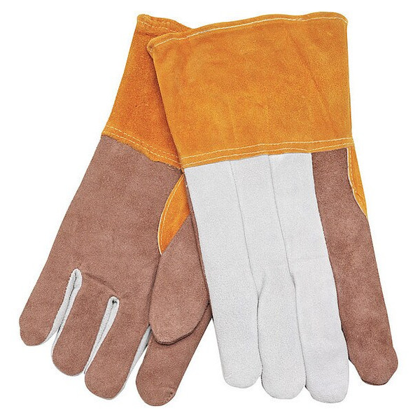 Foundry Welding Gloves, Gauntlet Cuff, Wing Thumb, Premium Cowhide, XL, 1 PR