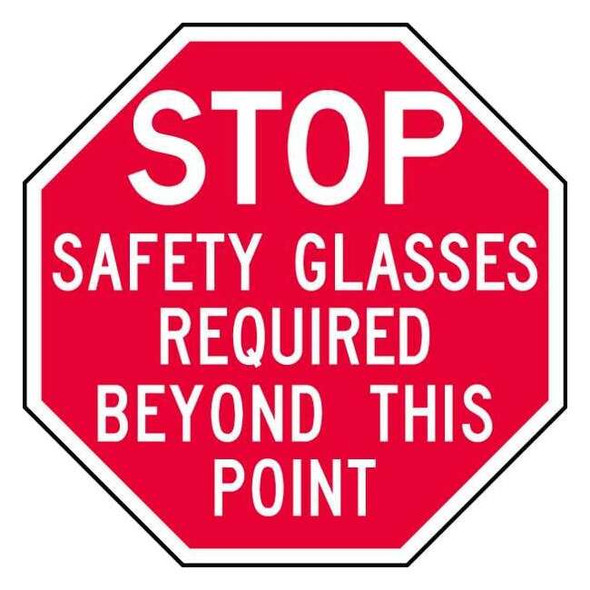 Lyle Reflective  Eye  Stop Sign, 12 in W, 12 in H, Aluminum, Red ST-029-12HA