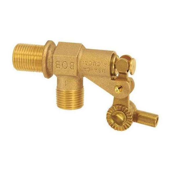 Bob Float Valve,3/4 in.,Bulkhead,Brass,MNPT R700-3/4