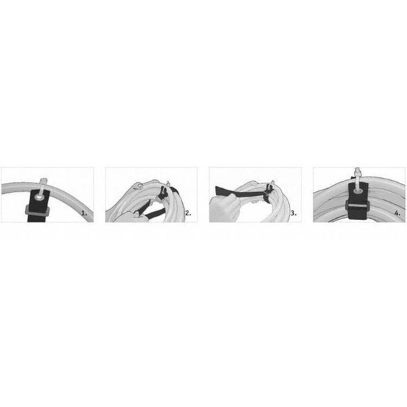 Back-to-Back Strap, No Adhesive, 12 in, 1 in W, Black, 10 PK  1x12kbus