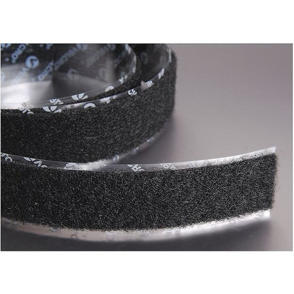 Velcro Brand Reclosable Fastener, Rubber Adhesive, 75 ft, 3/4 in W, Black 186272