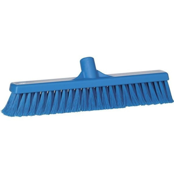 Remco 2 x 16 in Sweep Face Broom Head, Soft, Synthetic, Blue 31783