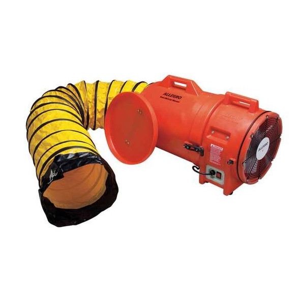 Allegro Industries Confined Space Fan,Orange,12" Diameter 9543-25